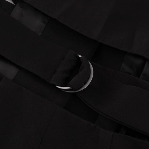 Hollowed Waistline Hip-wrapping Suit Dress