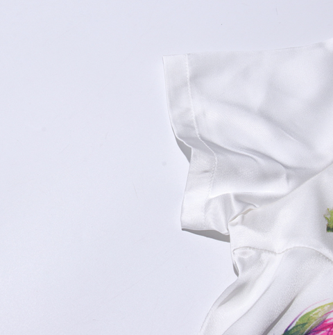 Round Collar Floral Printed Dress