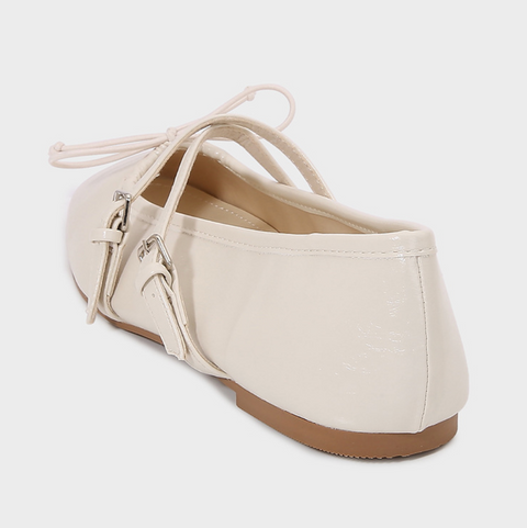 Buckled Bow Shallow Ballet Flats