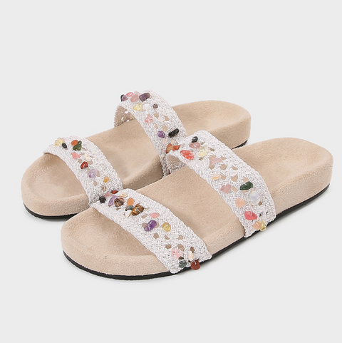 Bohemian Spaghetti Strap Stirrup Slippers