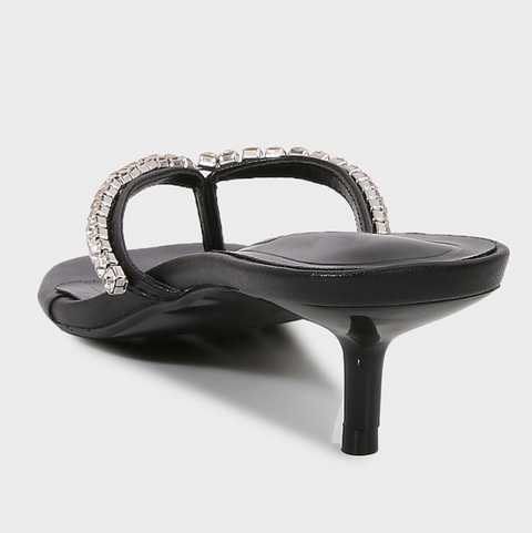 Rhinestone Studded Open-toe Sandals