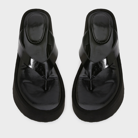 Clip Toe Spaghetti Strap Height-Enhancing Flippers