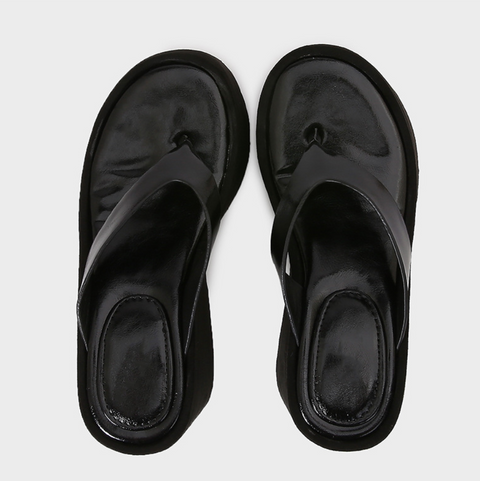 Clip Toe Spaghetti Strap Height-Enhancing Flippers