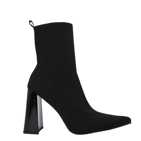 Geometric Chunky Stretch Sock Boots