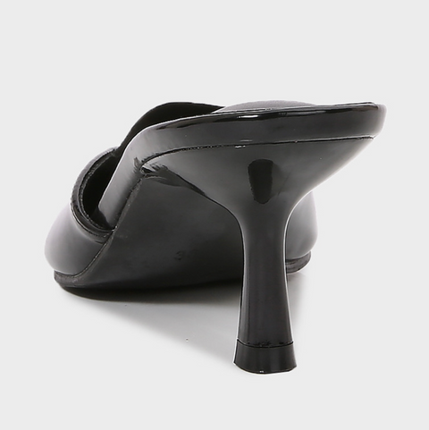 Rhinestone Studded Pointed-toe Mueller Shoes