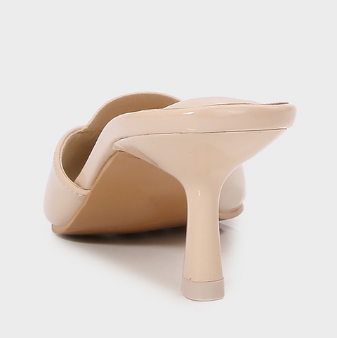 Rhinestone Studded Pointed-toe Mueller Shoes