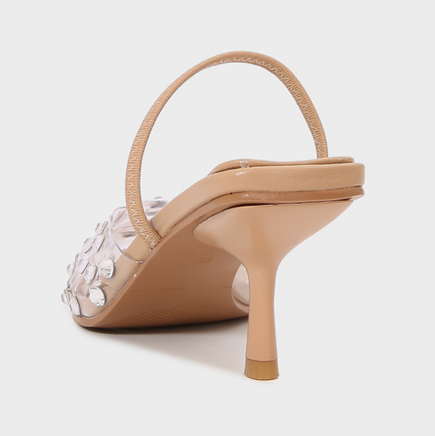 Sequined Plastic Pointed-toe Sandals