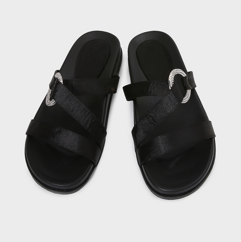 Casual Round Toe Beaded Thick Bottom Slippers