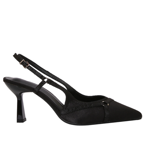 Open-heel Buckled Strap Heeled Sandals