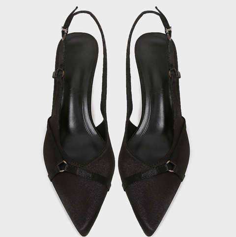 Open-heel Buckled Strap Heeled Sandals