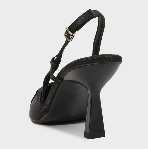 Open-heel Buckled Strap Heeled Sandals