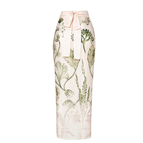 Floral Printed One-piece Swimwear & Wrap Skirt