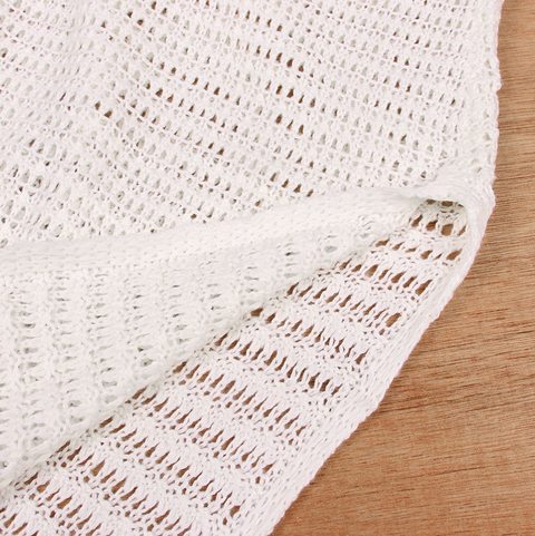 Hollowed Knit Fringed Outwear Beach Dress