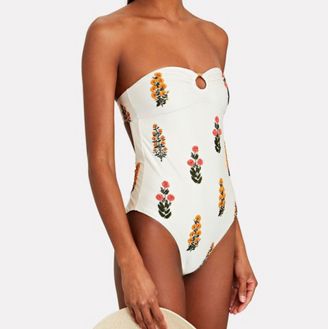 3D Flower One-piece Swimwear & Skirt