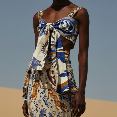 Ethnic Printed Tankini & Wrap Skirt