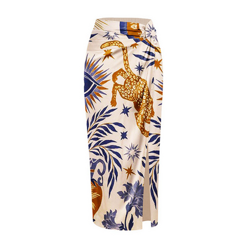 Ethnic Printed Tankini & Wrap Skirt