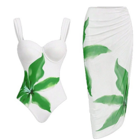 One-piece Slip Swimwear & Wrap Skirt