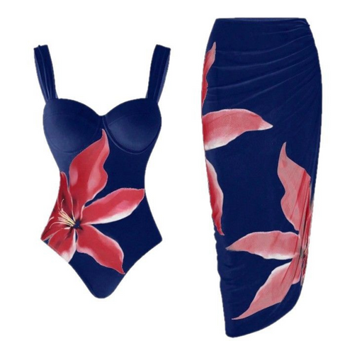 One-piece Slip Swimwear & Wrap Skirt
