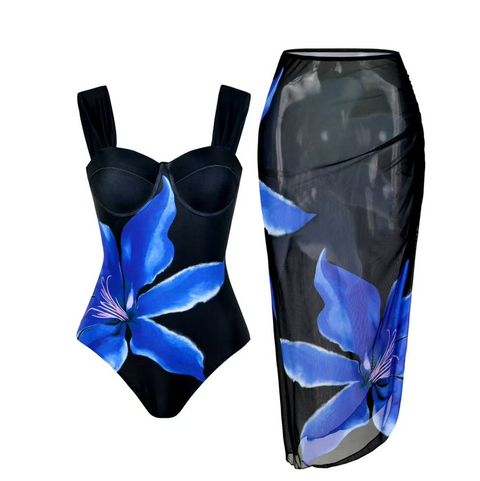 One-piece Slip Swimwear & Wrap Skirt