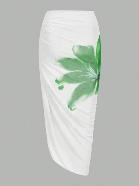 One-piece Slip Swimwear & Wrap Skirt