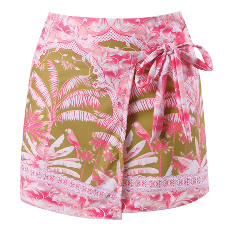 Ruffled Floral Slip Swimwear & Skirt 2Pcs