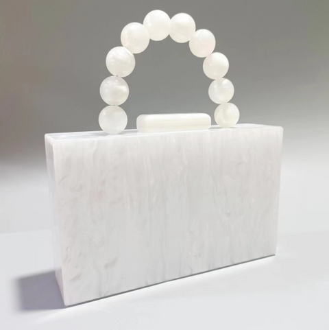 Beaded Acrylic Wristlet Evening Bag