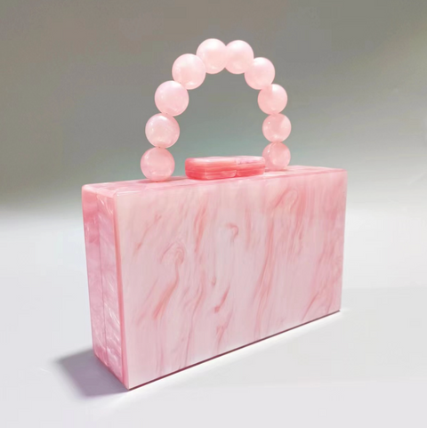 Beaded Acrylic Wristlet Evening Bag