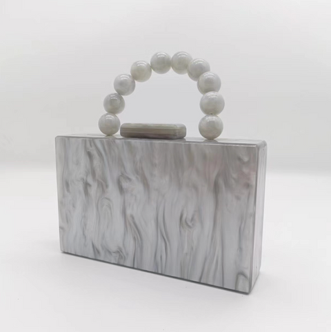 Beaded Acrylic Wristlet Evening Bag