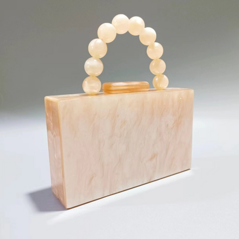 Beaded Acrylic Wristlet Evening Bag