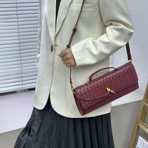 Handmade Crafted Soft Leather Baguette Bag