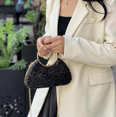 Mini Glossy Sequined Chain Bag