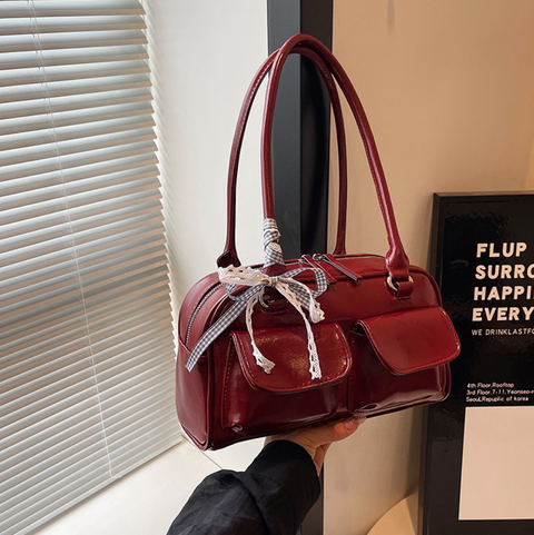 Horizontal Square PU Underarm Bag