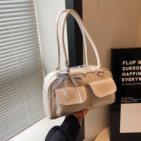 Horizontal Square PU Underarm Bag