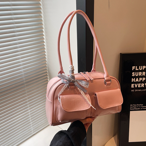 Horizontal Square PU Underarm Bag