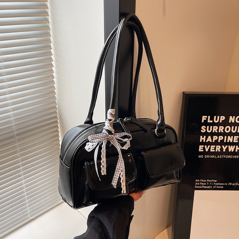 Horizontal Square PU Underarm Bag