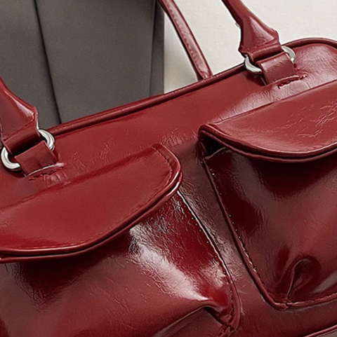 Horizontal Square PU Underarm Bag