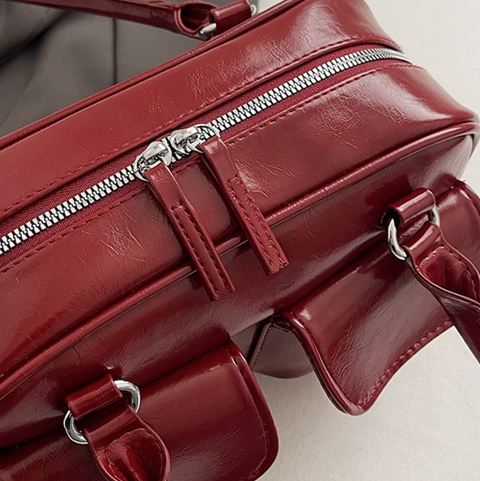 Horizontal Square PU Underarm Bag