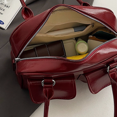 Horizontal Square PU Underarm Bag