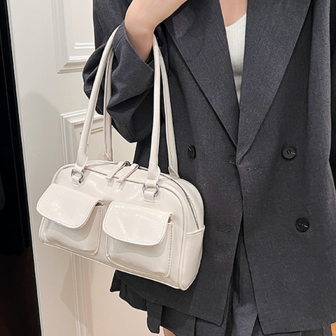 Horizontal Square PU Underarm Bag