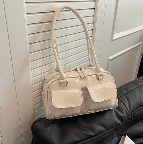 Horizontal Square PU Underarm Bag