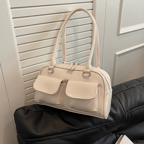 Horizontal Square PU Underarm Bag