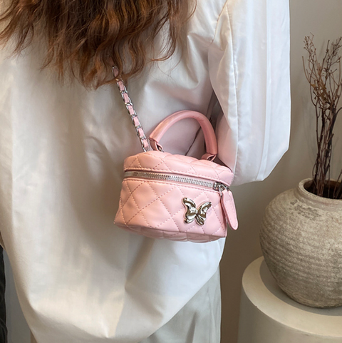 High-end Lattice Butterfly Cubic Bag