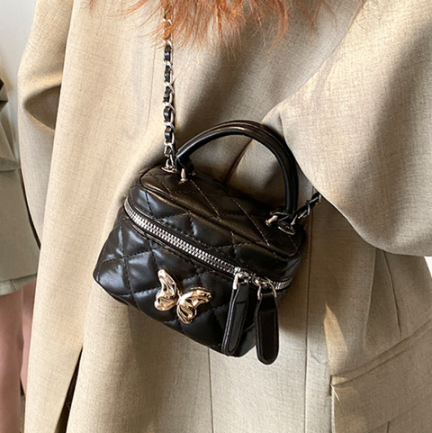 High-end Lattice Butterfly Cubic Bag