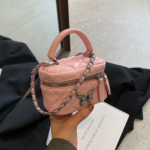 High-end Lattice Butterfly Cubic Bag