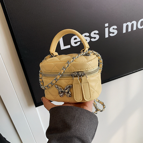 High-end Lattice Butterfly Cubic Bag