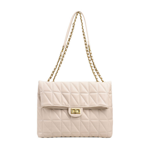 Plaid Embroidery Line Large Capacity Bag