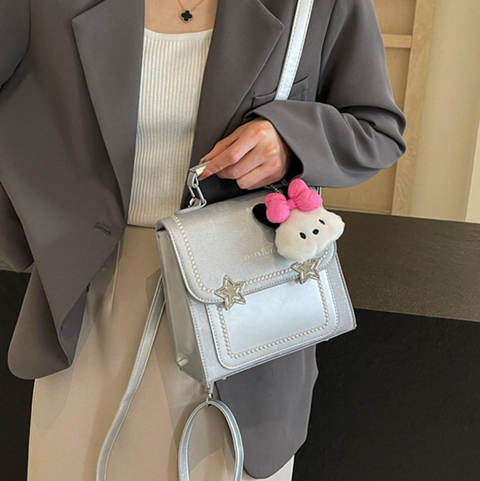 Korean Style Backpack with Pendant