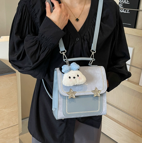 Korean Style Backpack with Pendant