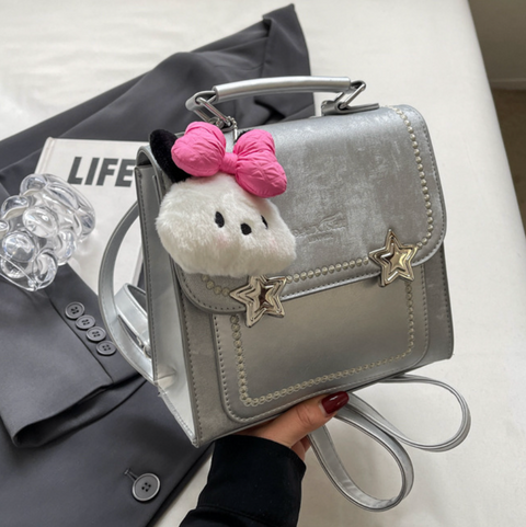 Korean Style Backpack with Pendant