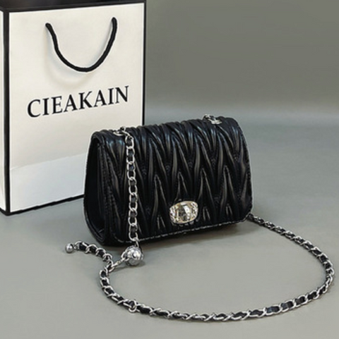 Premium Mini Pleated Crossbody Chain Bag